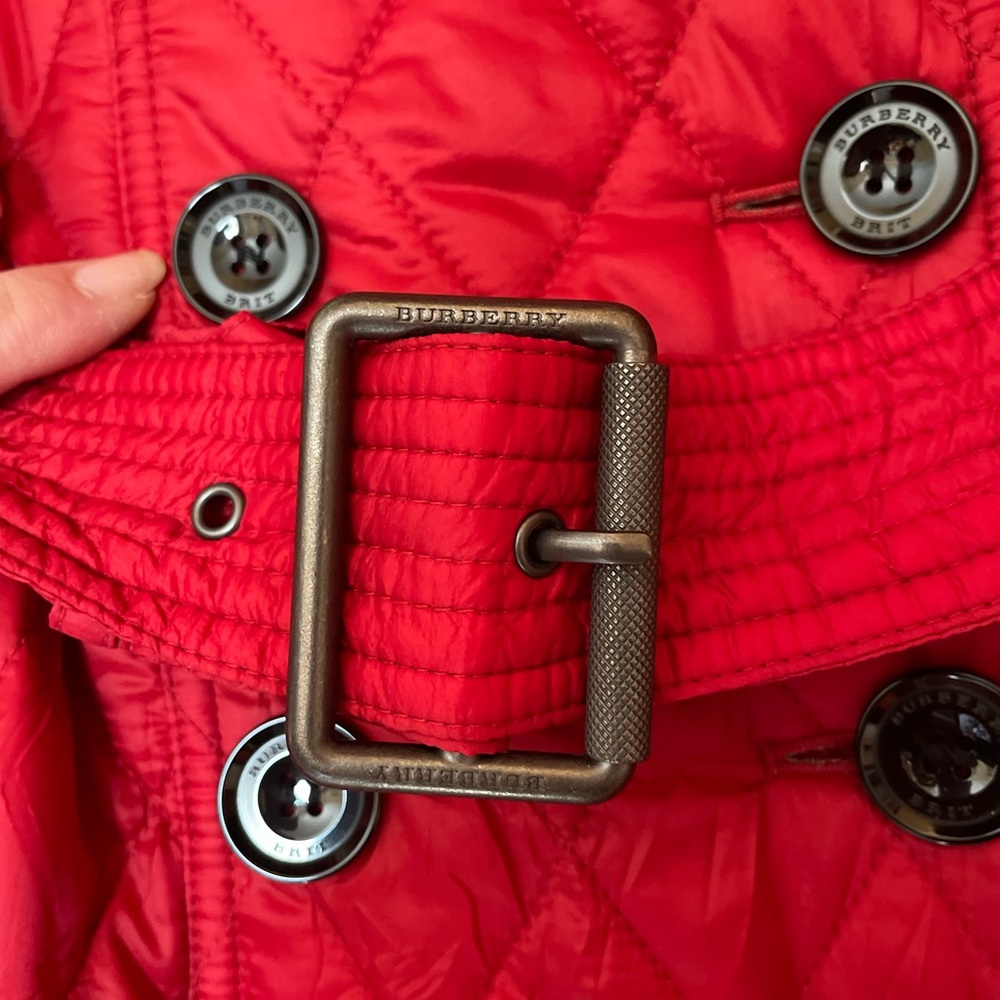 Burberry quilted trench coat with belt - Picture 7 of 16